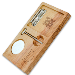 Rekeningplank met QR-code en logo